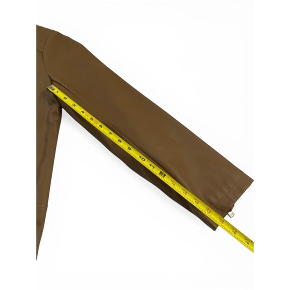 APT.9 Imitation Leather Moto Jacket, Brown Women L, Zip Pockets Biker - Picture 10 of 11